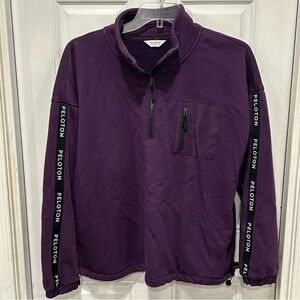 Peloton Women’s Uptown Vibe 1/4 Zip 2.0 fleece sweatshirt in purple, Size XL